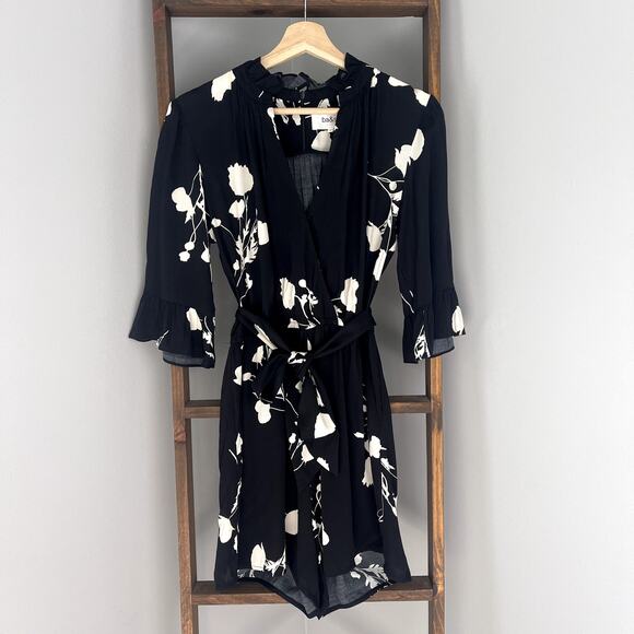 BA&sh Penny Viscose Floral Printed Belted Romper - Picture 4 of 12